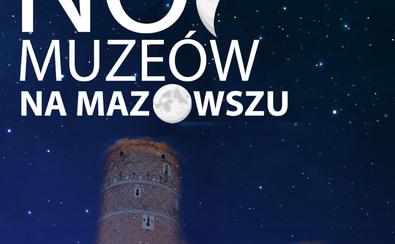 grafika z tekstem Noc muzeów na Mazowszu