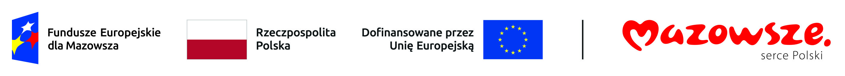 Ciąg logo unijnych i województwa mazowieckiego