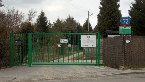 Nowa brama wjazdowa na teren ROD