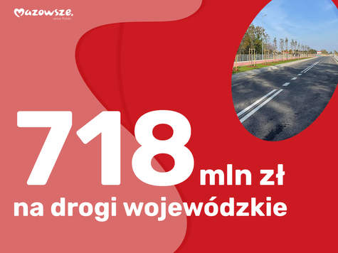 718 mln zł na drogi wojewódzkie