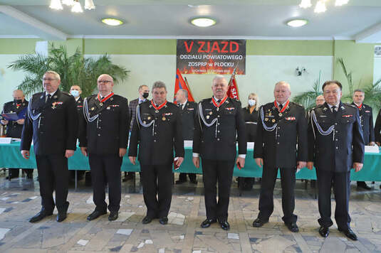 Uroczystości podczas V Zjazdu Oddziału Powiatowego Związku OSP RP w Płocku.