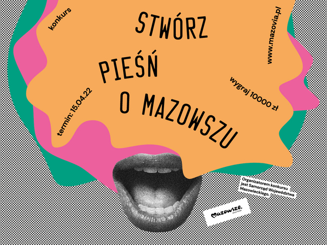 Plakat do konkursu "Pieśń o Mazowszu"