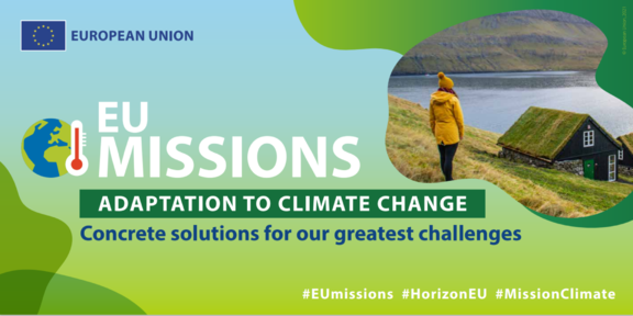 Infografika promująca  misje UE w zakresie przystosowania się do zmiany klimatu.