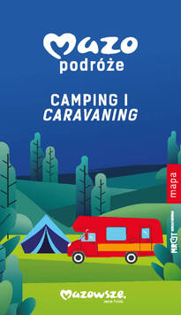 Okładka przewodnika Camping i caravaning w formie graficznej