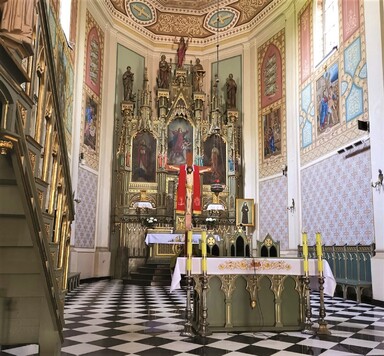 Wnętrze kościoła w Raciążu