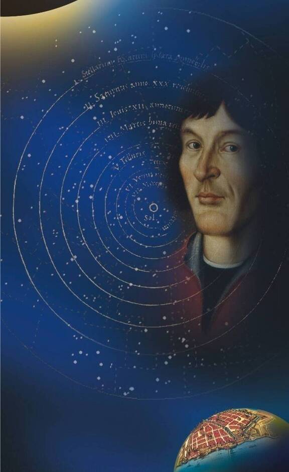 plakat z wizerunkiem Mikołaja Kopernika