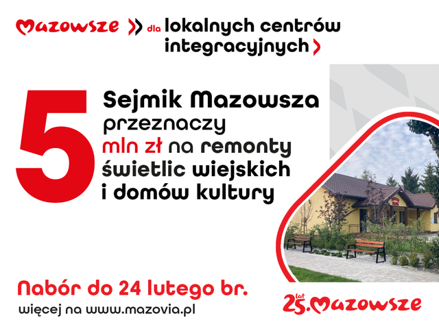 Infografika programu wsparcia Mazowsze dla lokalnych centrów integracyjnych.