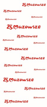 przykładowe rozmieszczenie logo 25 lat Mazowsze