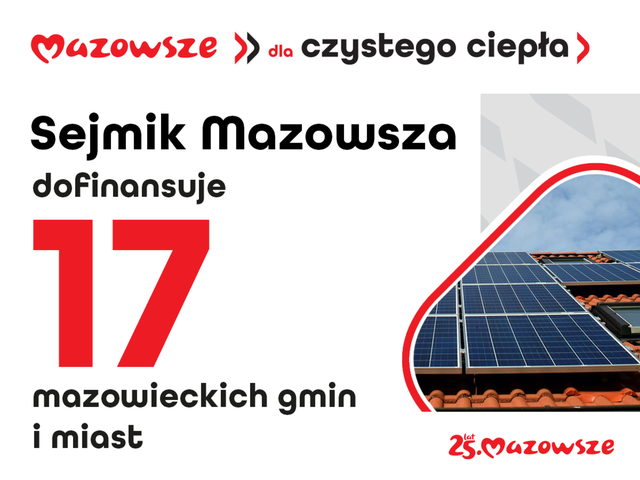 Sejmik Mazowsza dofinansuje 17 mazowieckich gmin i miast