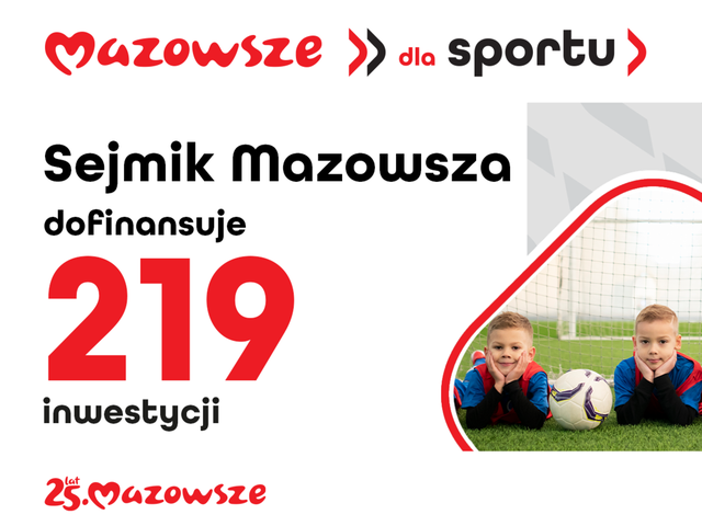 Grafika Mazowsze dla sportu 2023