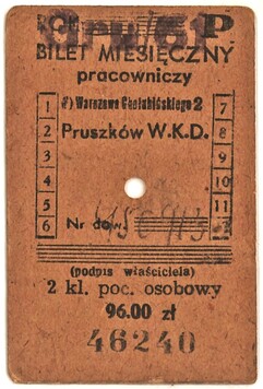 Bilet Miesięczny z 1960