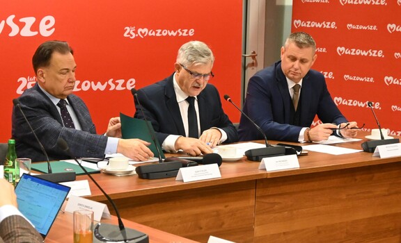 Od lewej: Adam Struzik, Jan Przewoźny, Artur Standowicz.